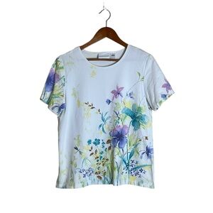 3‎ for $30! Alfred dunner floral print short sleeve shirt
